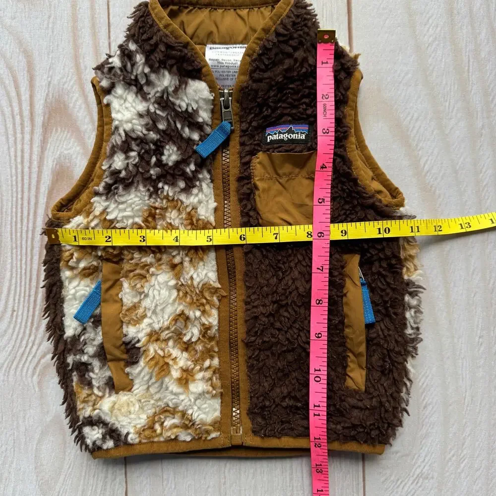 Patagonia Baby 12M Sherpa Deep Pile Retro X Fleece  Vest Jacket Outdoors Hiking - Picture 4 of 6